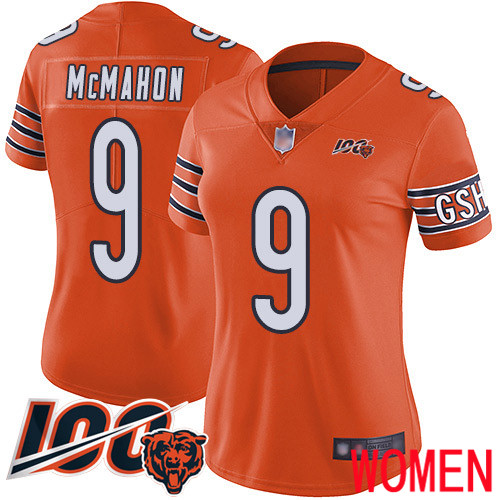 Chicago Bears Limited Orange Women Jim McMahon Alternate Jersey NFL Football #9 100th Season->youth nfl jersey->Youth Jersey